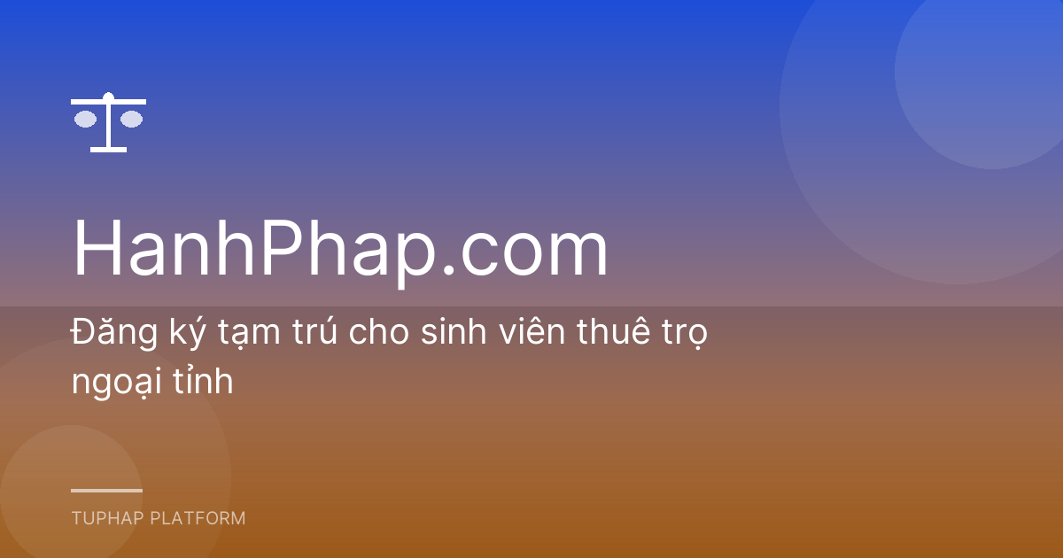 Đăng ký tạm trú cho sinh viên thuê trọ ngoại tỉnh