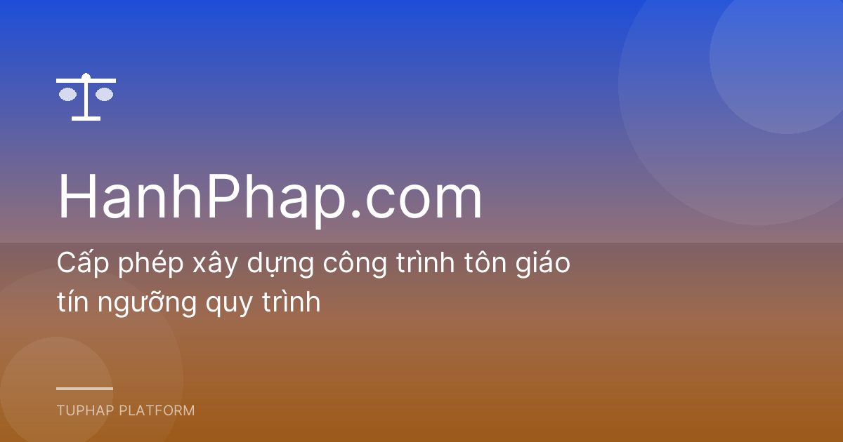 Cấp phép xây dựng công trình tôn giáo tín ngưỡng quy trình