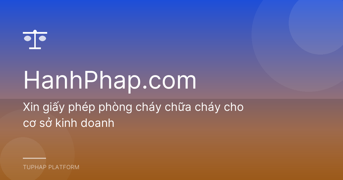 Xin giấy phép phòng cháy chữa cháy cho cơ sở kinh doanh
